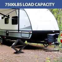 Garvee Stabilisateur de caravane, cric ciseaux, capacité de levage de 3400 kg, hauteur réglable de 10 à 60 cm, acier revêtu de poudre