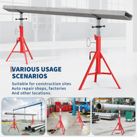 Support de tuyau Garvee à tête en V, capacité de charge de 1134 kg, réglable, acier de 51 à 94 cm, pliable, pour tuyaux de 12,7 à 305 mm, atelier et réparation