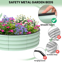 Jardinières surélevées d'extérieur Garvee, lot de 2, 120 x 120 x 30 cm, acier galvanisé, antirouille, structure à base ouverte, vert, pour jardin et balcon
