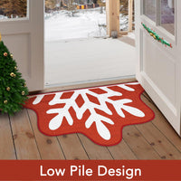 Tapis de porte d'intérieur Garvee, motif neige, 40 x 60 cm, multicolore, décoration de Noël