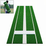 Garvee Tapis De Lancer Softball 10'x3' Avec Base Antidérapante, Gazon Épais 16mm, Caoutchouc Intégré, Portable Pour Usage Intérieur/Extérieur - 