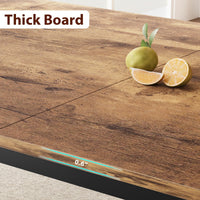 Garvee Table à Manger Industrielle en Bois 200 cm, pour 6 à 8 Personnes, Marron, Cuisine, Salle à Manger et Salon