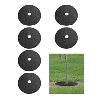 Ensemble de 6 anneaux de paillis pour arbres Garvee, 50 cm (20 pouces), en caoutchouc robuste, réutilisables, ronds, barrière anti-mauvaises herbes, protection des racines, aménagement paysager de jardin