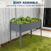 Jardinière surélevée en métal Garvee avec couvercle pour légumes et fleurs, bac à fleurs polyvalent pour terrasse et jardin, résistant à la corrosion et aux intempéries