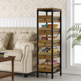 Garvee Meuble à chaussures 88 cm avec 4 abattants en rotin naturel, pieds en métal, rangement réglable, pour entrée et couloir - Marron
