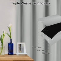Rideaux courts occultants Garvee, 2 panneaux, polyester opaque, pour cuisine et chambre, 66 x 114 cm