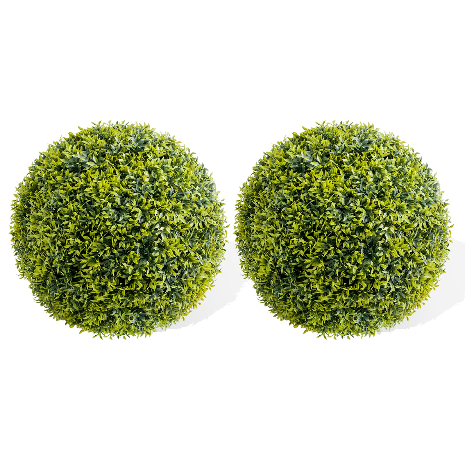 Garvee Lot de 2 boules de buis artificielles 52 cm en PE, résistantes aux UV et aux intempéries, pour jardin et mariage, vertes