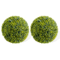 Garvee Lot de 2 boules de buis artificielles 52 cm en PE, résistantes aux UV et aux intempéries, pour jardin et mariage, vertes