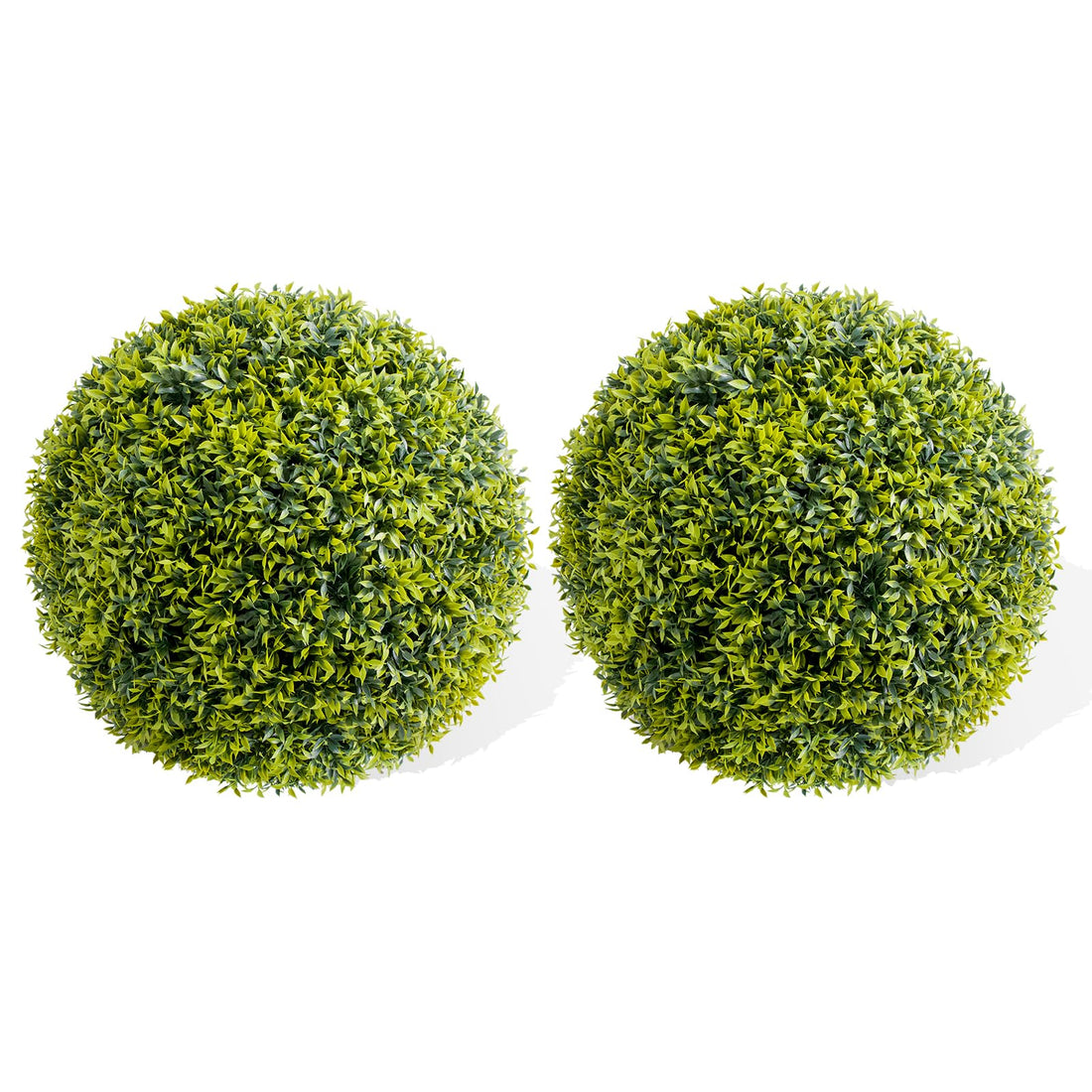 Garvee Lot de 2 boules de buis artificielles 57 cm en PE, résistantes aux UV et aux intempéries, pour jardin et mariage, vertes