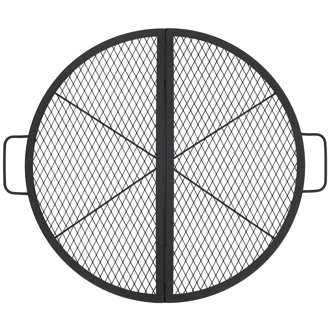 Grille de barbecue pliante Garvee de 77,5 cm (30,5 pouces) en acier robuste, idéale pour le camping. Pliable avec poignées, elle offre une grande surface de cuisson et est noire.