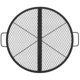 Grille de barbecue pliante Garvee de 77,5 cm (30,5 pouces) en acier robuste, idéale pour le camping. Pliable avec poignées, elle offre une grande surface de cuisson et est noire.