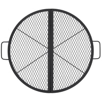 Grille de barbecue pliante Garvee de 77,5 cm (30,5 pouces) en acier robuste, idéale pour le camping. Pliable avec poignées, elle offre une grande surface de cuisson et est noire.