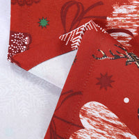 Nappe de Noël Garvee 52 x 52 cm, polyester, résistante à l'huile et aux taches, lavable, pour l'intérieur et l'extérieur, motif de Noël, rouge