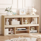 Garvee organisateur de jouets 6 cubes bois grande capacité sécurité anti-basculement pour chambre d'enfants 61 × 120 × 30 cm - Bois naturel