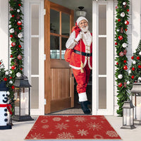Tapis de porte Garvee à motif flocon de neige de Noël 40x60cm antidérapant pour intérieur/extérieur, Joyeux Noël, matériau durable, décoration festive