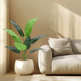 Garvee Oiseau de Paradis Artificiel 122 cm, Plante Verte Réaliste à Feuilles de Bananier pour Maison, Bureau et Extérieur - 