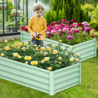 Potager surélevé Garvee, en métal, 183 x 91 x 30 cm, revêtement en poudre antirouille, pour extérieur, rectangulaire