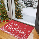 Tapis de porte Garvee Joyeux Noël, motif flocon de neige rouge, pour l'intérieur et l'extérieur, 40 x 60 cm