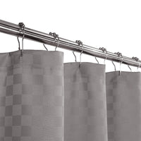 Rideau de douche à carreaux gaufrés Garvee, polyester épais, 183 x 183 cm, gris, décoration de salle de bain de qualité hôtelière