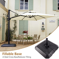 Garvee Parasol de jardin en aluminium 300 × 300 cm, beige, léger et résistant, structure robuste pour terrasse, balcon et extérieur