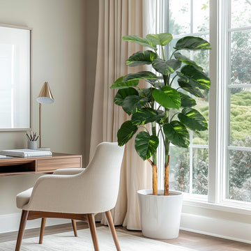 Garvee Plante artificielle 152 cm avec pot décoratif, branches ajustables et feuilles réalistes, décoration intérieure pour maison et bureau