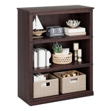Garvee bibliothèque basse 80 × 31 × 102 cm, 5 étagères en MDF, finition cerisier, style campagne - Cerisier