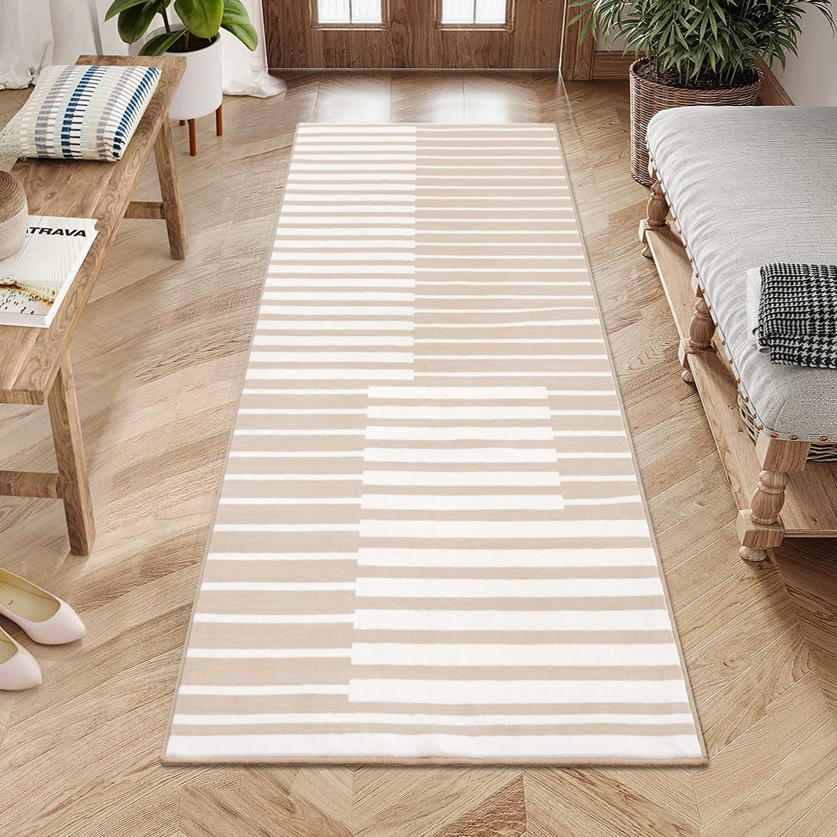 Étagère incurvée à 5 niveaux Garvee avec structure métallique pour salon et bureau, design moderne, robuste, gain de place, panneaux de particules, résistants aux rayures