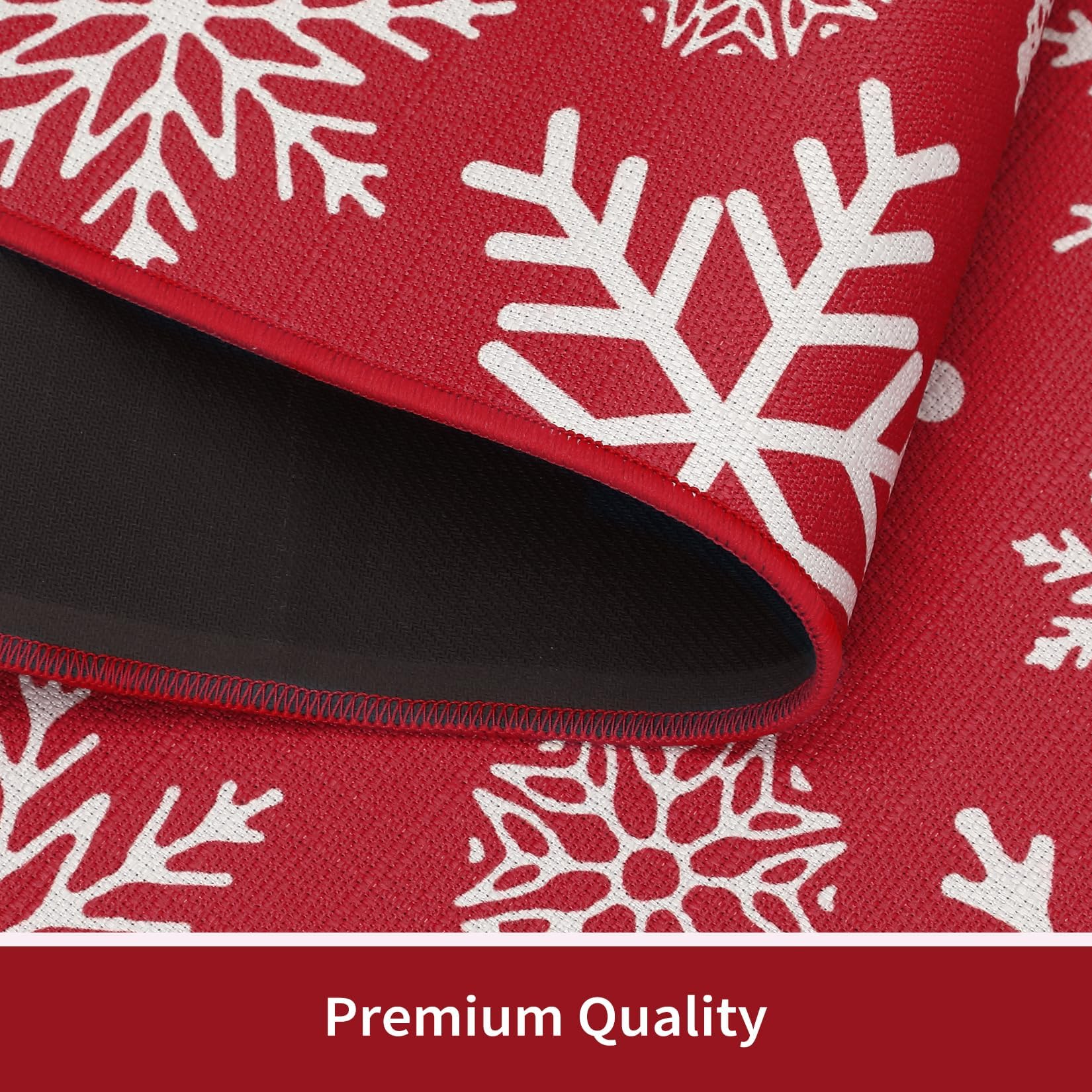 Tapis de cuisine antidérapants Garvee Christmas, lot de 2, polyester, antidérapants, pour cuisine et couloir, 40 x 60 + 40 x 120 cm