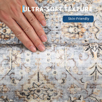 Tapis Garvee Pearl Fleece, 100 % polyester, pliable et lavable, pour salon et cuisine, 60 x 230 cm, bleu