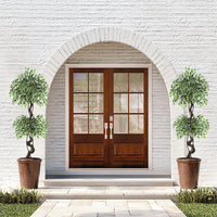 Garvee Ficus artificiel panaché blanc 150 cm en PE durable, plante réaliste pour décoration intérieure et extérieure