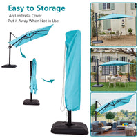 Garvee Parasol de jardin en aluminium 300 × 300 cm, vert, résistant et léger, montage facile, pliable pour terrasse et extérieur