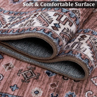 Tapis Garvee Boho Vintage à motif tribal, antidérapant, lavable, 80 x 150 cm, salon, chambre