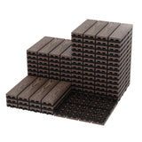 Garvee Lot de 27 Dalles Clipsables en Bois Composite 30 x 30 cm, Sol Extérieur Antidérapant pour Terrasse, Jardin et Balcon, Marron Café - Marron café