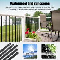 GARVEE Balustres de terrasse droits plats en aluminium de 82 cm (32-1/4 po) avec vis, paquet de 50, balustres rainurés pour porche, escaliers et terrasse, noir mat