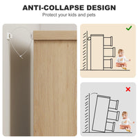 Commode moderne en bois Garvee à 6 tiroirs avec poignées encastrées pour chambre et salon, robuste et polyvalente