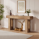 Console Garvee style ferme 155 cm, aspect bois vintage, robuste et polyvalente, idéale pour couloir ou salon. - 