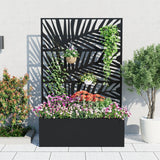 Garvee Bac à Plantes Métallique avec Treillis Jardin Surélevé 180,3 x 119,4 x 40,6 cm Acier Galvanisé tous temps - Palm Leaf