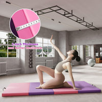 Tapis de gymnastique pliable Garvee 5 cm en mousse EPE, revêtement antidérapant en cuir PU, portable, pour le yoga et les arts martiaux, multicolore