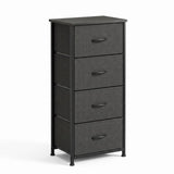 Garvee Commode à tiroirs en Tissu MDF Compact Léger pour Chambre à Coucher, design Moderne, Polyvalent, Couleur Neutre, noir - Black