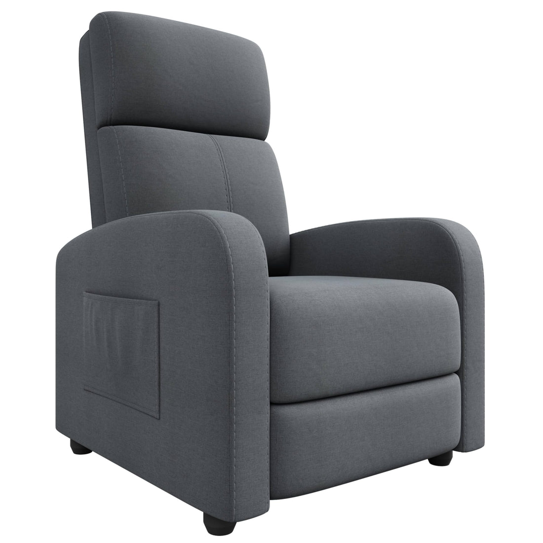 Fauteuil inclinable Garvee pour adultes, ergonomique et réglable, siège confortable avec poche latérale, dossier haut, larges accoudoirs, canapé de salon