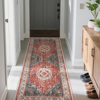 Garvee Boho Vintage Teppich Waschbar Rutschfest für Wohnzimmer & Schlafzimmer