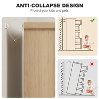 Commode Garvee à 5 tiroirs en bois avec poignées intégrées, idéale pour la chambre et le salon. Design moderne, robuste et polyvalente. Couleur : blanc.