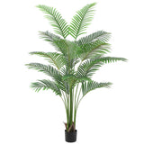Garvee Plante Artificielle palmier areca 1,83m, 9 Feuilles Bananiers, Tronc Plastique réglable, Résistante UV Pluie, Décor Intérieur Extérieur