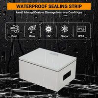 Boîte électrique extérieure Garvee 16 x 12 x 6 pouces NEMA 4X en acier IP67 étanche à l'eau et à la poussière pour une utilisation intérieure et extérieure, sûre, durable et résistante aux intempéries