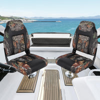 Garvee Lot de 2 sièges de bateau à dossier haut, design pliable, mousse épaisse et revêtement PVC résistant, pour bateaux de pêche et de plaisance