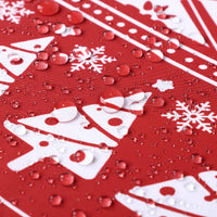 Rideau de douche Garvee Noël avec motif sapin et cerf, imperméable, magnétique, 89 x 183 cm, rouge et blanc, décoration de salle de bain