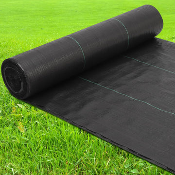 Garvee Toile de Paillage Anti-Mauvaises Herbes 1,83 x 91,44 m, Polypropylène 90 g/m², Stabilisée UV et Perméable à l’Eau, Noir