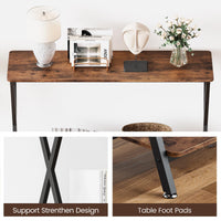 Console Garvee avec étagère, table d'entrée étroite et table de canapé, salon et couloir, design moderne, durable et peu encombrante
