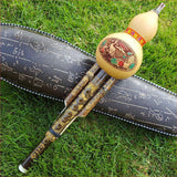 GARVEE Flûte Hulusi professionnelle en bambou violet, instrument à vent traditionnel fait main, tonalités Do et Si bémol