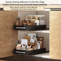 Ensemble de 2 organisateurs de porte coulissante Garvee pour cuisine et salle de bain, plastique robuste, gain de place, noir
